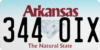 AR license plate 344OIX