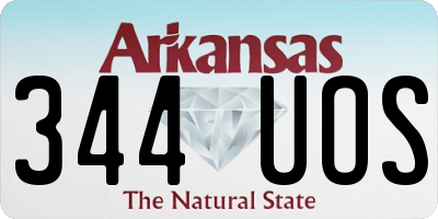 AR license plate 344UOS