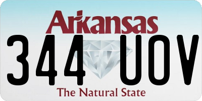 AR license plate 344UOV