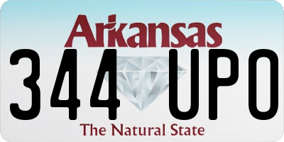 AR license plate 344UPO