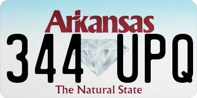 AR license plate 344UPQ