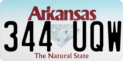 AR license plate 344UQW
