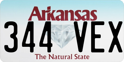 AR license plate 344VEX
