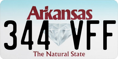 AR license plate 344VFF