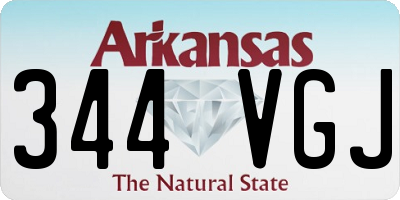 AR license plate 344VGJ