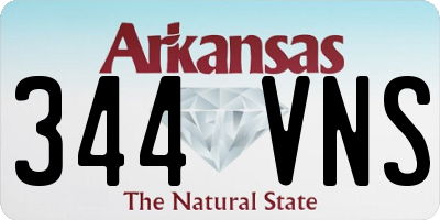 AR license plate 344VNS
