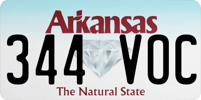 AR license plate 344VOC