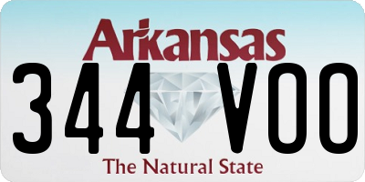 AR license plate 344VOO