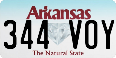 AR license plate 344VOY