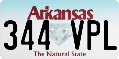 AR license plate 344VPL