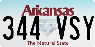 AR license plate 344VSY