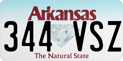 AR license plate 344VSZ