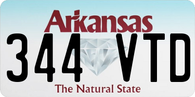 AR license plate 344VTD