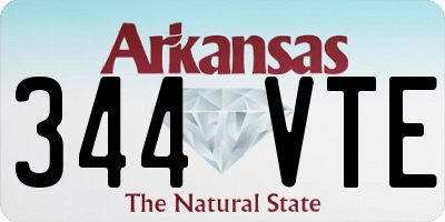 AR license plate 344VTE