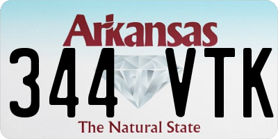 AR license plate 344VTK