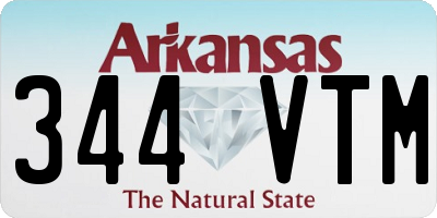 AR license plate 344VTM
