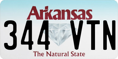 AR license plate 344VTN