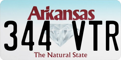 AR license plate 344VTR