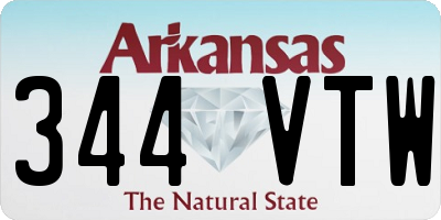 AR license plate 344VTW