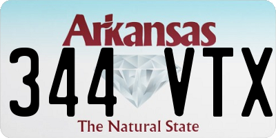AR license plate 344VTX