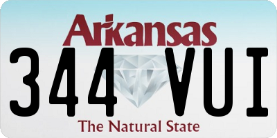 AR license plate 344VUI