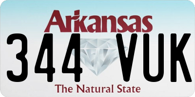 AR license plate 344VUK