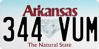 AR license plate 344VUM