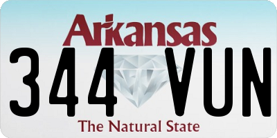 AR license plate 344VUN