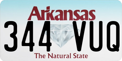 AR license plate 344VUQ