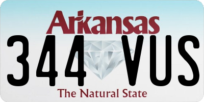 AR license plate 344VUS