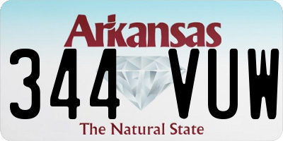 AR license plate 344VUW