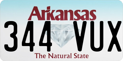 AR license plate 344VUX