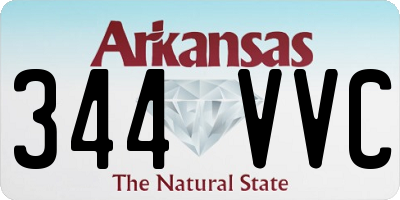 AR license plate 344VVC