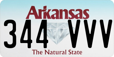 AR license plate 344VVV