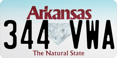 AR license plate 344VWA