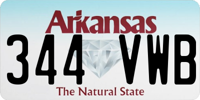 AR license plate 344VWB