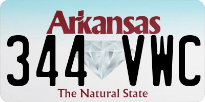 AR license plate 344VWC