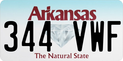 AR license plate 344VWF