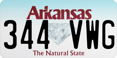AR license plate 344VWG