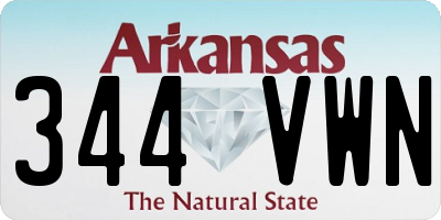 AR license plate 344VWN