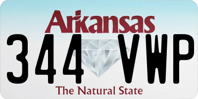 AR license plate 344VWP