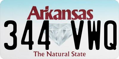AR license plate 344VWQ