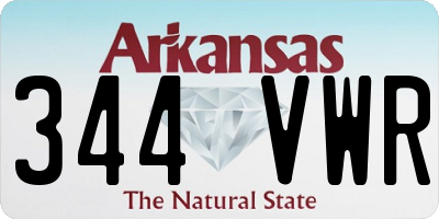 AR license plate 344VWR