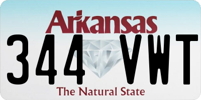 AR license plate 344VWT