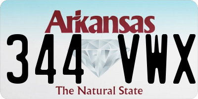 AR license plate 344VWX
