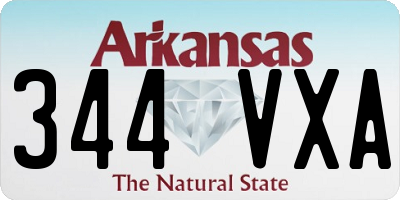 AR license plate 344VXA