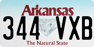 AR license plate 344VXB