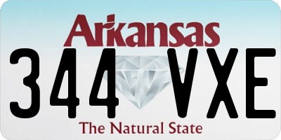 AR license plate 344VXE