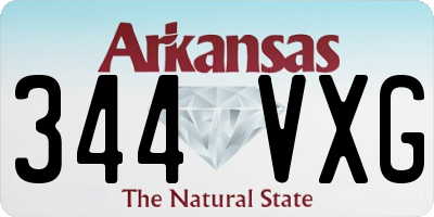 AR license plate 344VXG