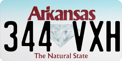 AR license plate 344VXH